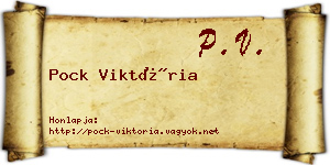 Pock Viktória névjegykártya